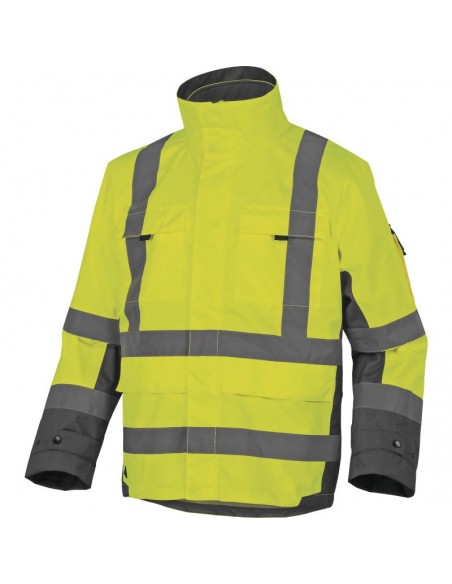 Αδιάβροχο παρκά softshell φωσφοριζέ με ανακλαστικές ταινίες Delta Plus TARMAC