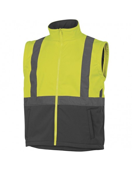 Αδιάβροχο παρκά softshell φωσφοριζέ με ανακλαστικές ταινίες Delta Plus TARMAC
