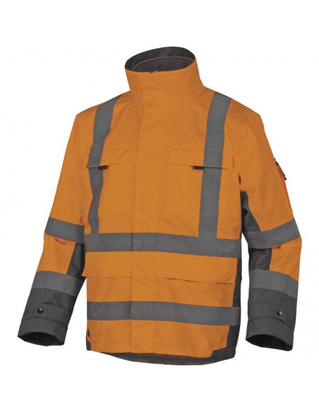 Αδιάβροχο παρκά softshell φωσφοριζέ με ανακλαστικές ταινίες Delta Plus TARMAC