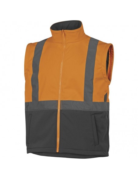 Αδιάβροχο παρκά softshell φωσφοριζέ με ανακλαστικές ταινίες Delta Plus TARMAC