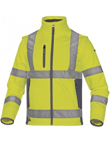 Σακάκι εργασίας softshell φωσφοριζέ με ανακλαστικές ταινίες Delta Plus MOONLIGHT2