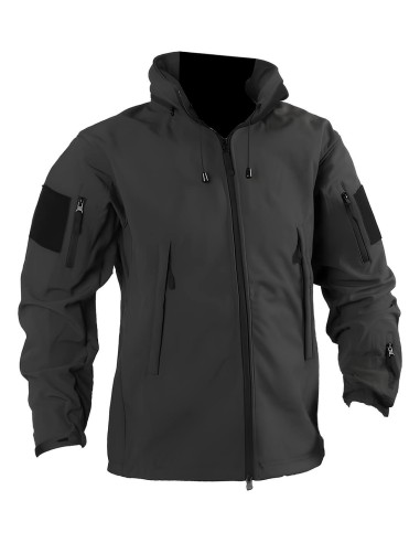 Αδιάβροχο τζάκετ softshell με κουκούλα μαύρο ARMYMANIA 61469